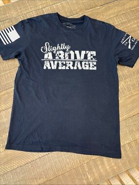 Grunt Style Navy "Slightly Above Average" Graphic Tee